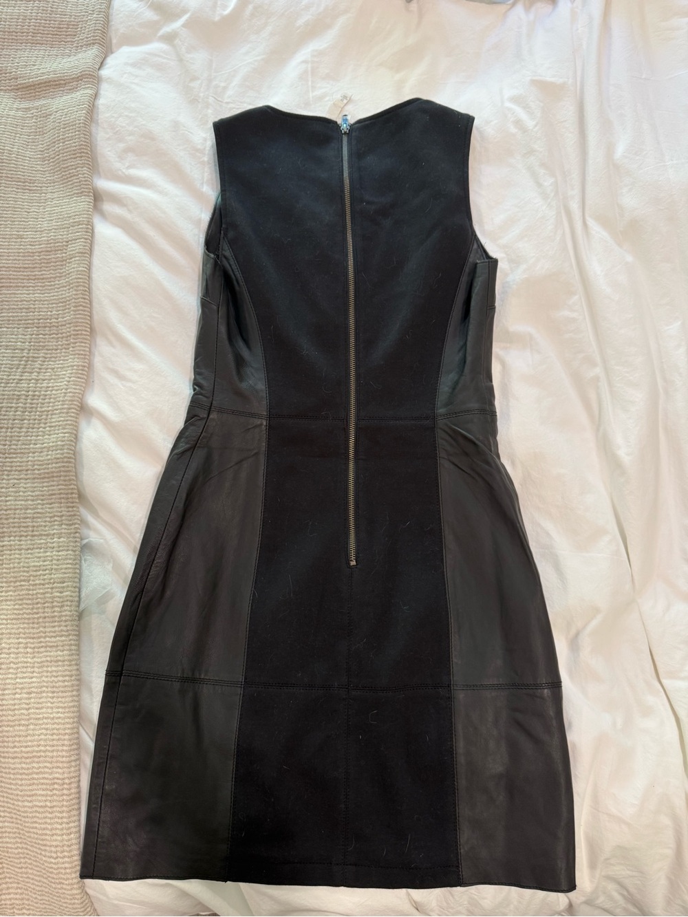 Walter Baker Black Sleeveless Leather Mini Dress - Picture 2 of 5